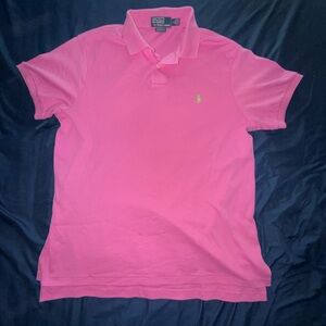 Ralph Lauren Men's Bright Pink Polo Shirt